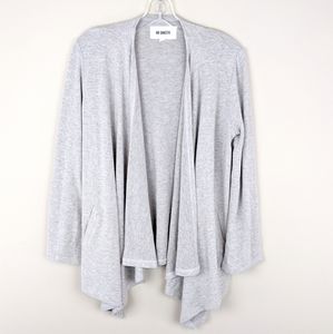BB Dakota Light Gray Open Front Cardigan-K10